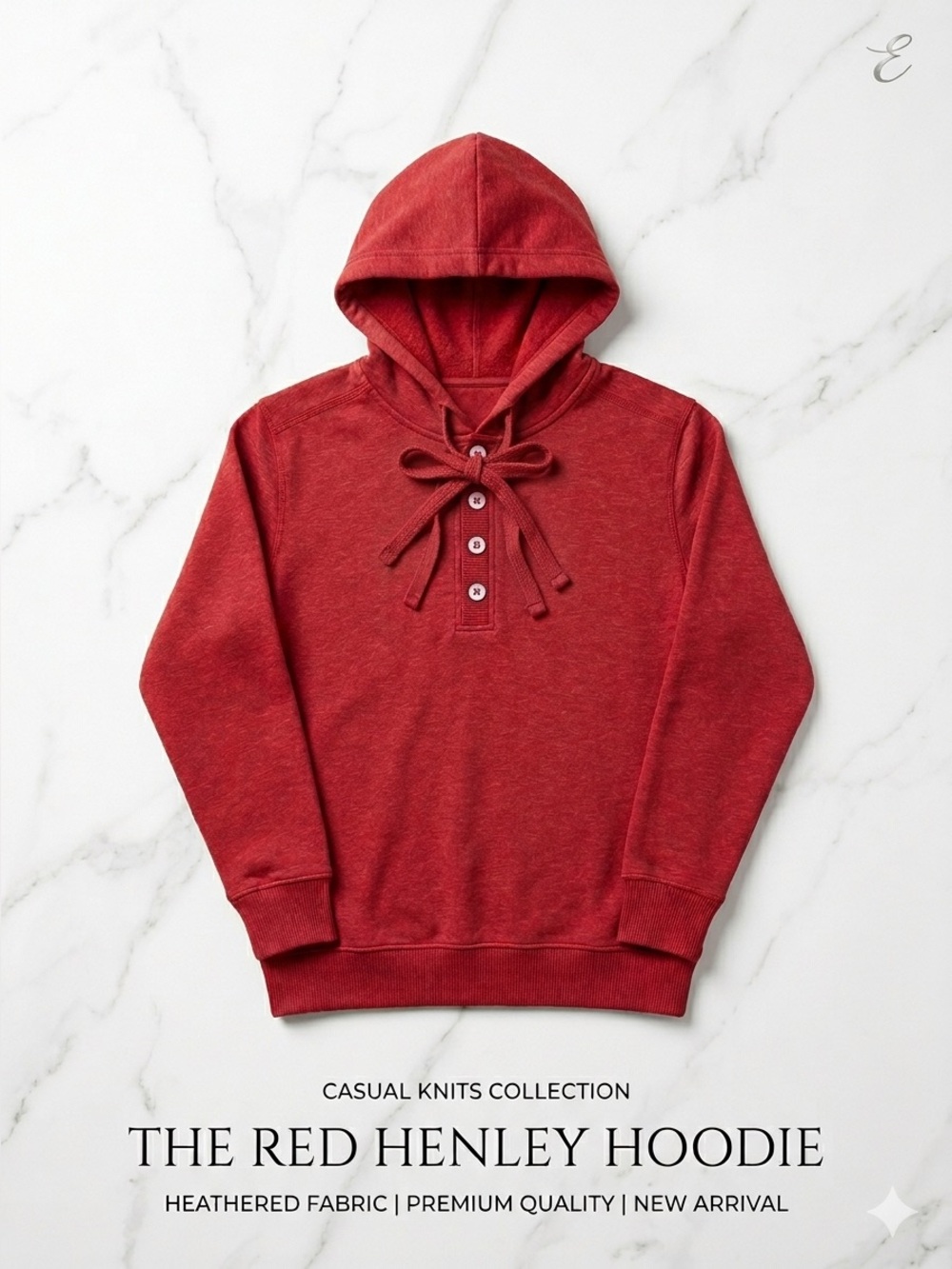 Eddie Bauer Women's M Bold Red 1/4 Button Fleece Pullover Hoodie Sweater EUC